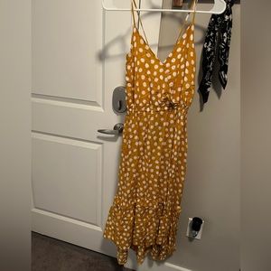 GiGio Dot Print Sleeveless Hi-all Midi Dress, Small